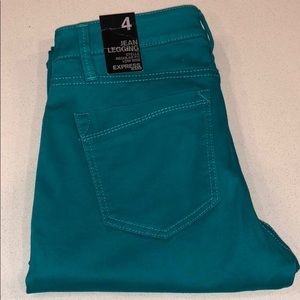 New Express Teal Jean Legging